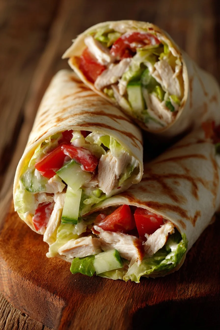 Easy Chicken Ranch Wraps