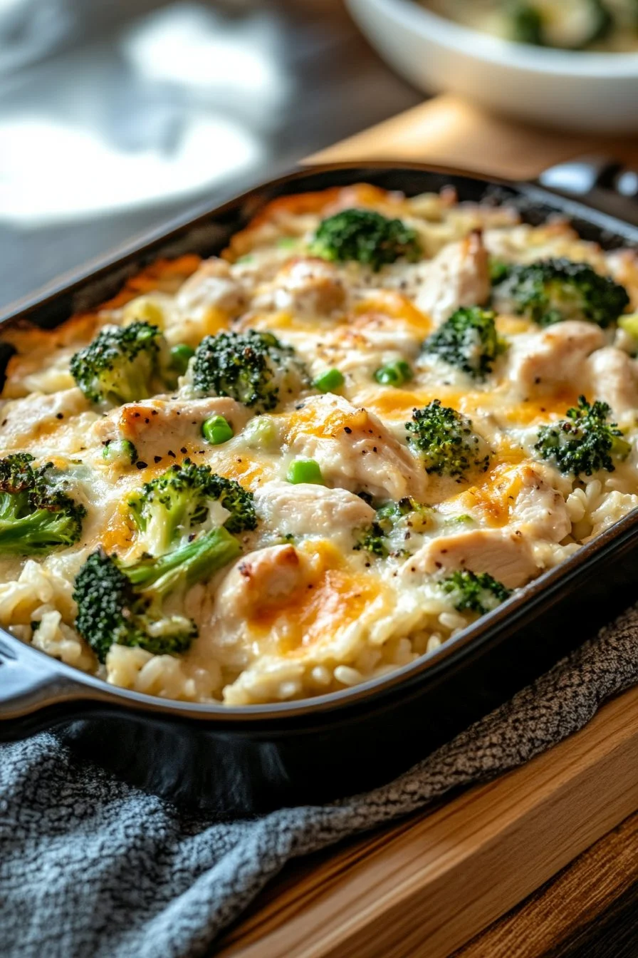 Creamy Chicken Rice Broccoli Casserole