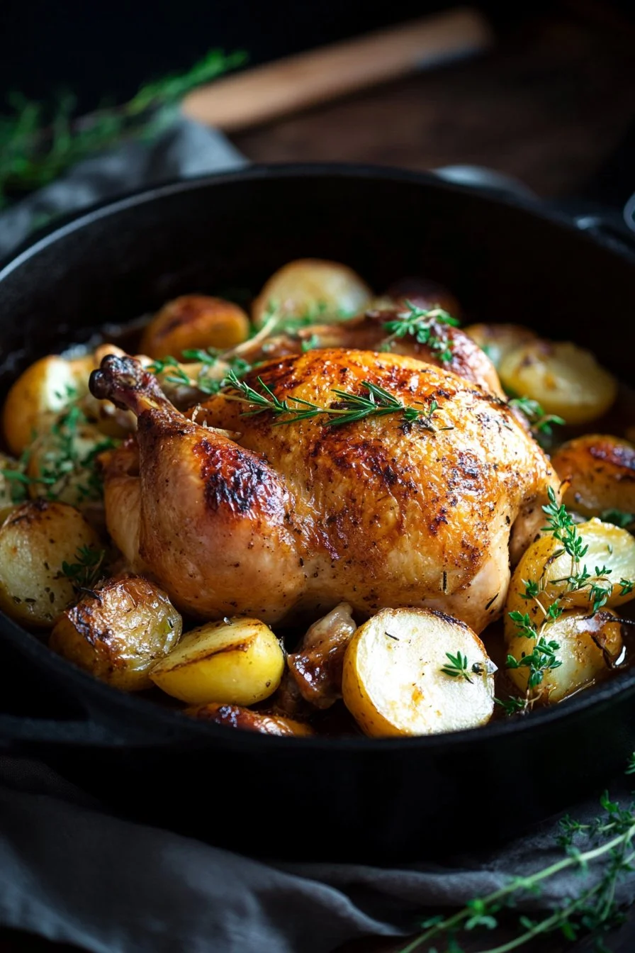 Roast Chicken in Dutch Oven