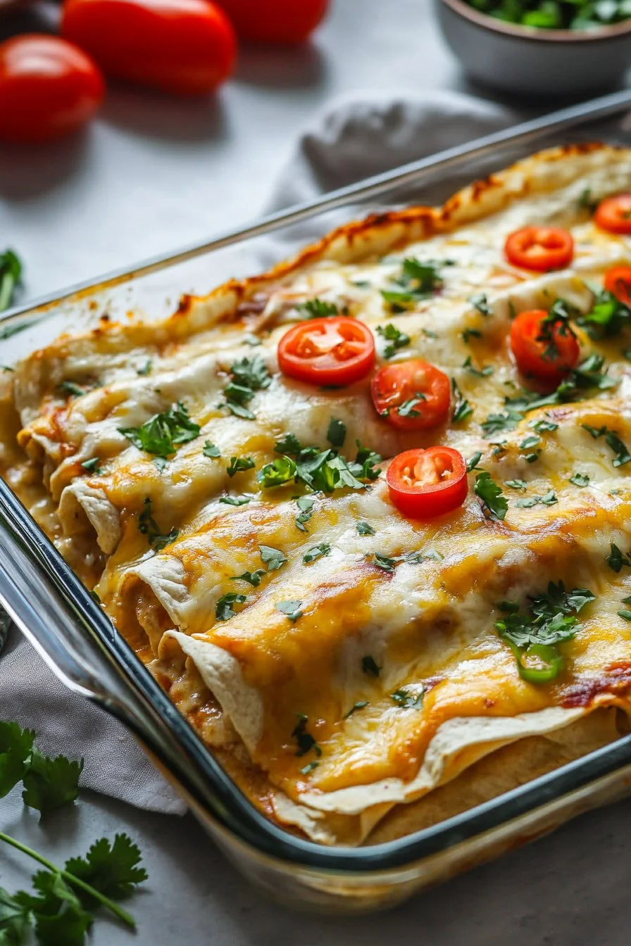White Chicken Enchiladas Recipe