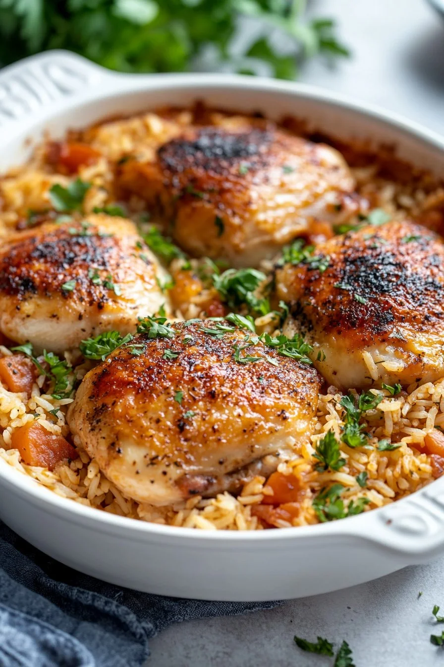 Oven Baked Chicken and Rice
