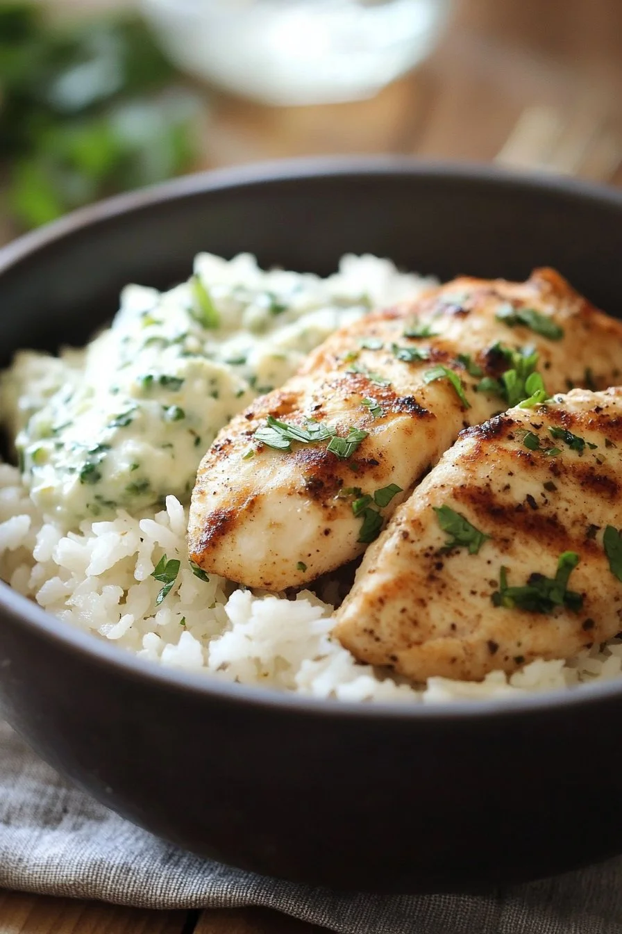 Dump and Bake Chicken Tzatziki Rice: A Simple Delight!