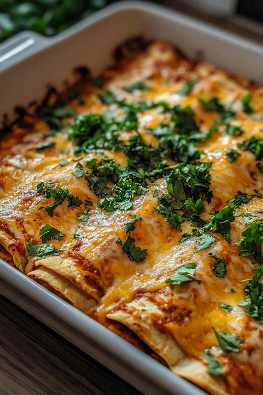Green Chile Chicken Enchiladas