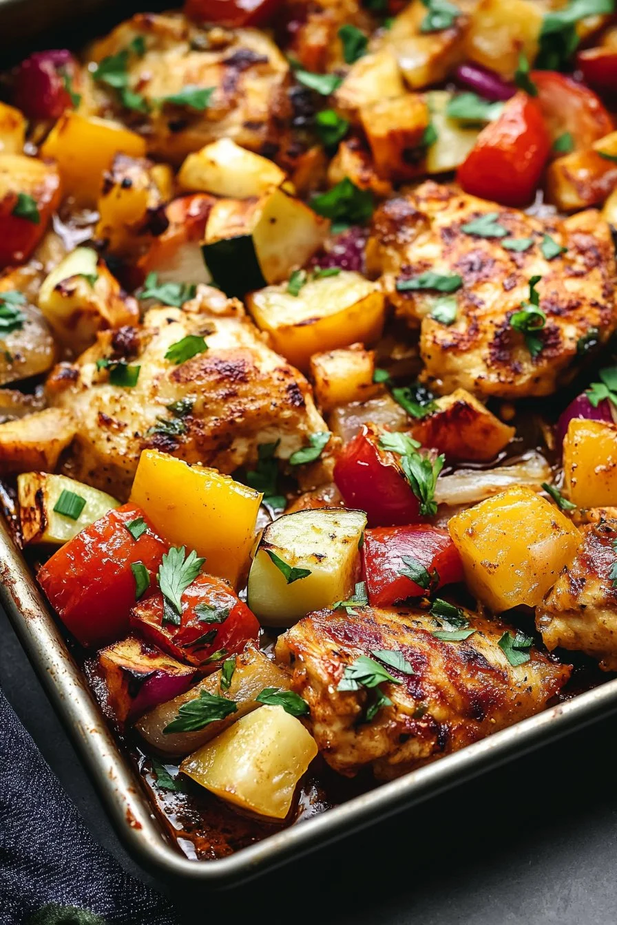 Hawaiian Chicken Sheet Pan