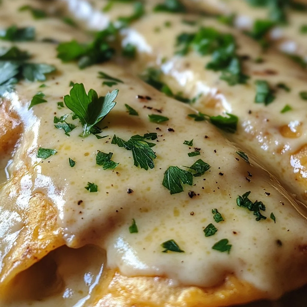 Delicious Chicken Enchiladas served with toppings and garnishes