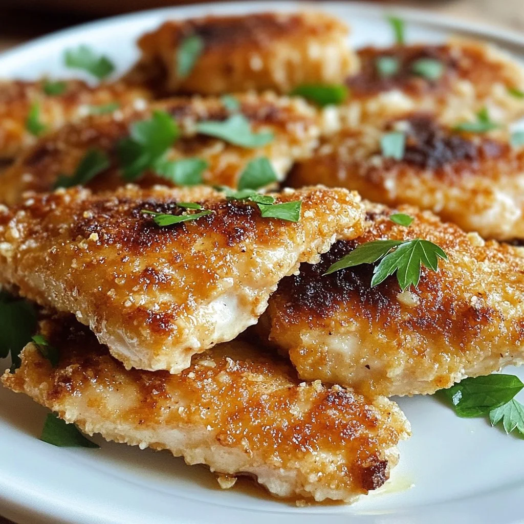 Delicious Longhorn's famous parmesan crusted chicken served with herbs