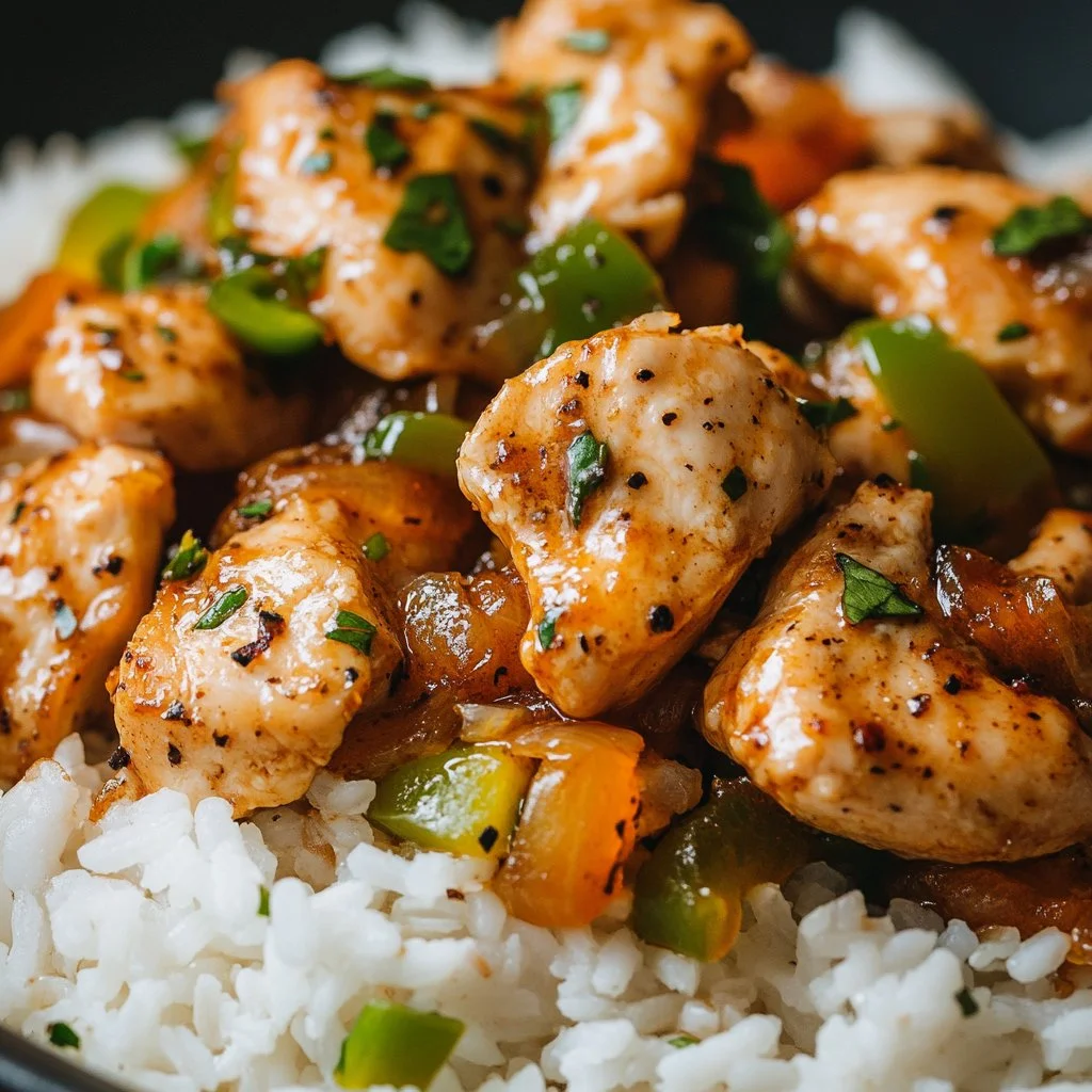 Delicious one pot chicken method dish served with vegetables