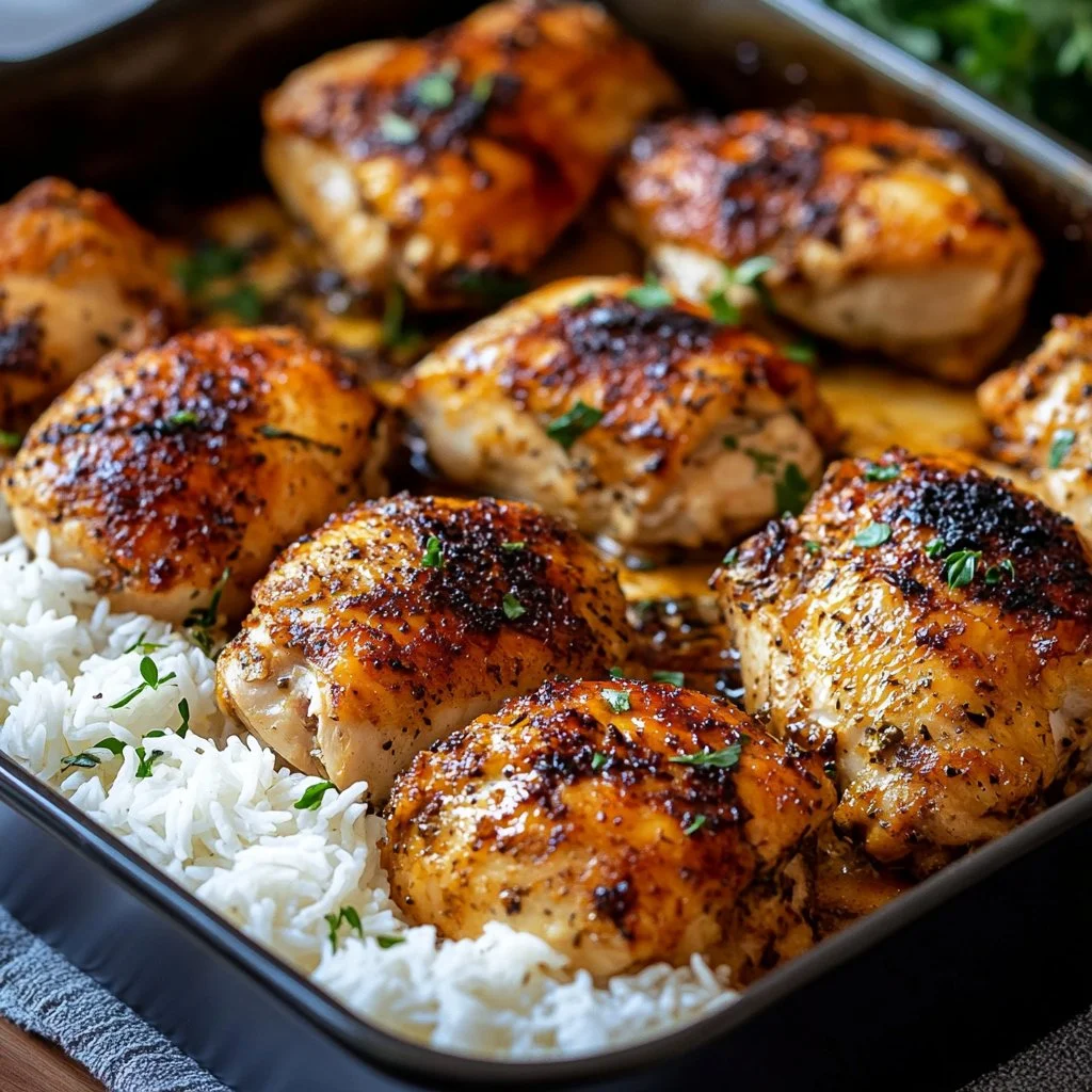 Delicious oven baked chicken recipe with seasonings and herbs