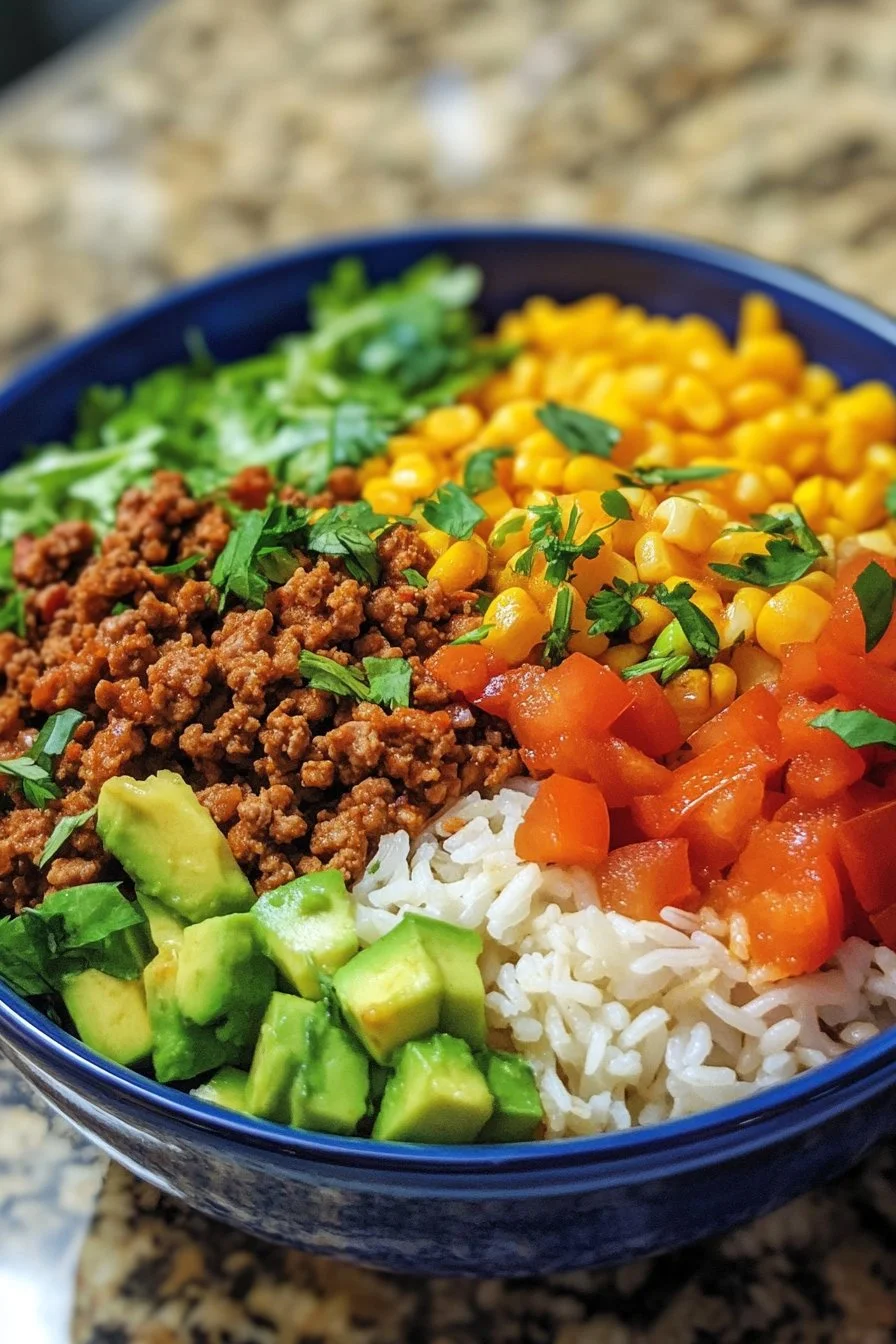 Flavorful Ground Turkey Rice Bowls: A Tasty Fiesta!