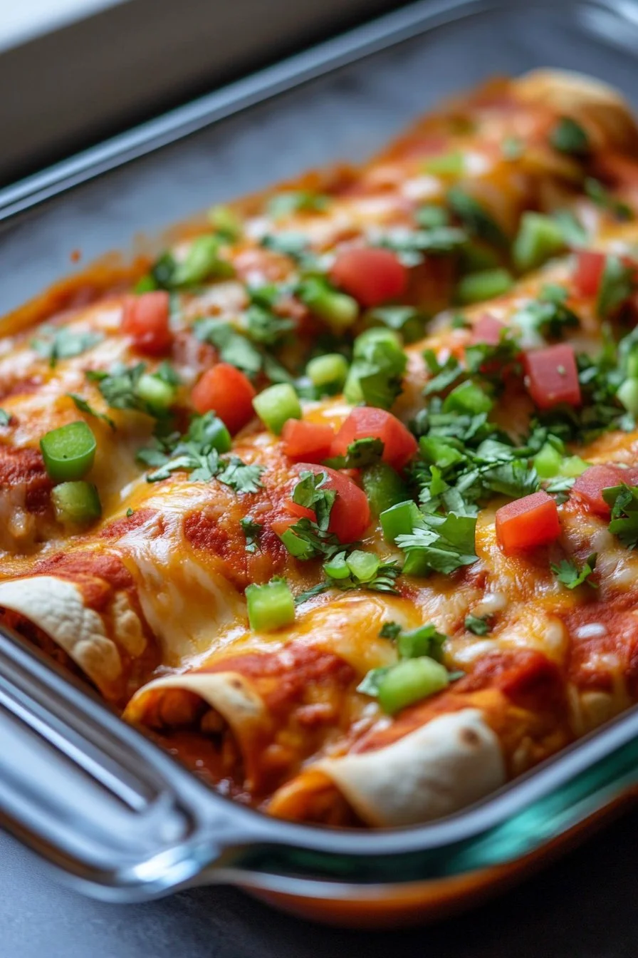 Chicken Enchiladas with Homemade Red Enchilada Sauce