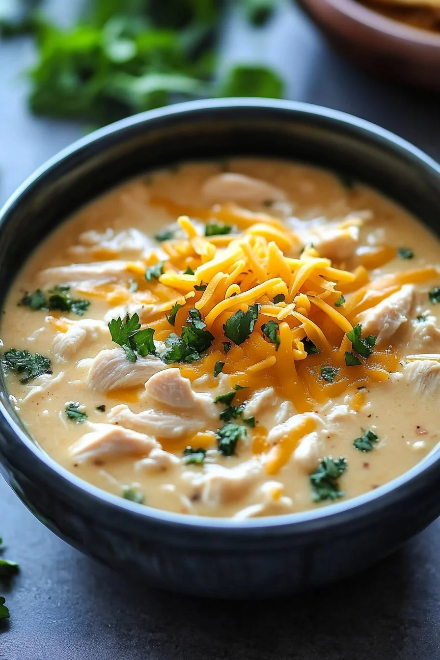 Creamy Crockpot White Chicken Chili - The Chunky Chef