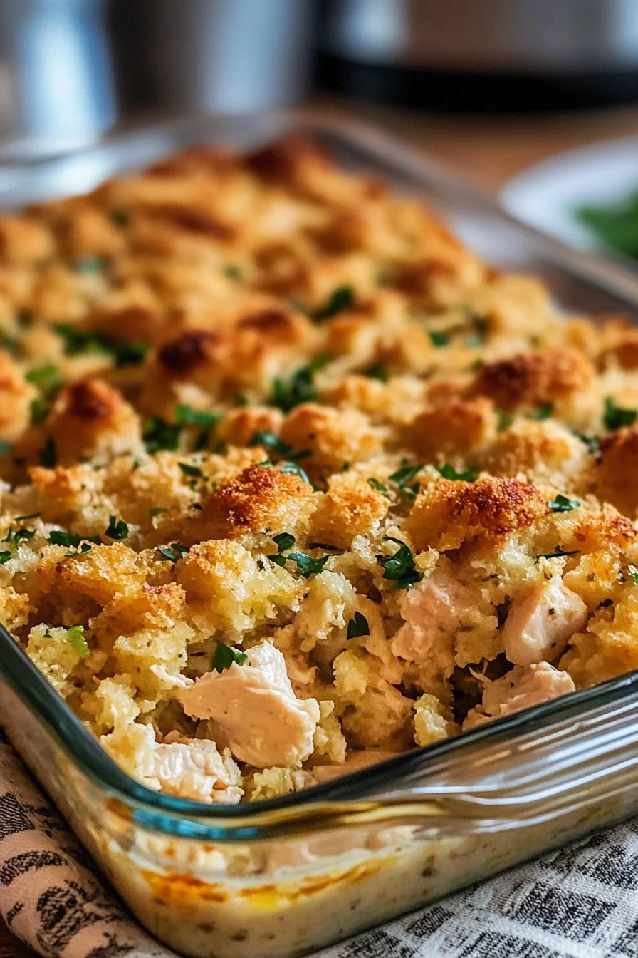 Dolly’s Chicken and Stuffing Casserole