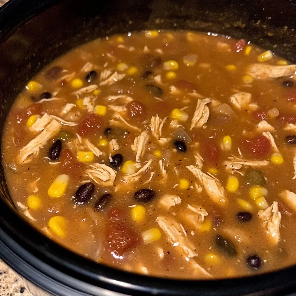Delicious bowl of White Chicken Chili garnished with cilantro and jalapeños.
