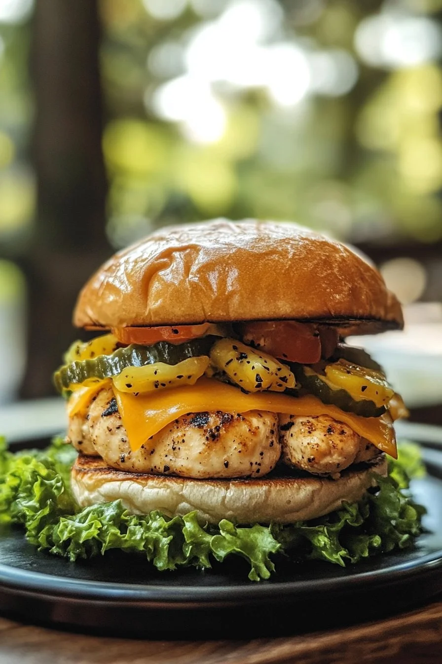 Cheddar Ranch Chicken Burgers Recipe