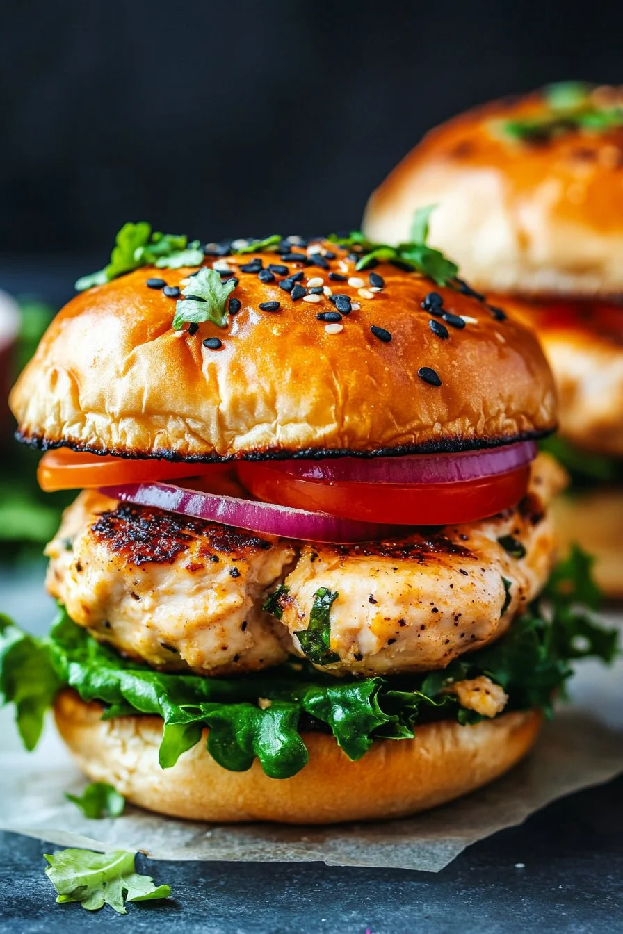 Cheddar Ranch Chicken Burgers Recipe