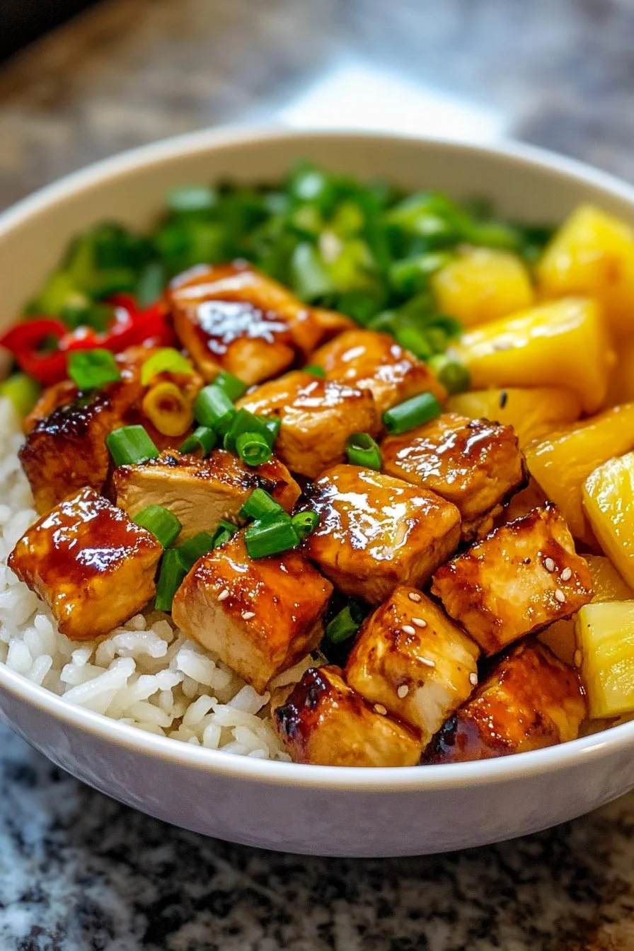 Chicken Teriyaki Pineapple Bowl Recipe