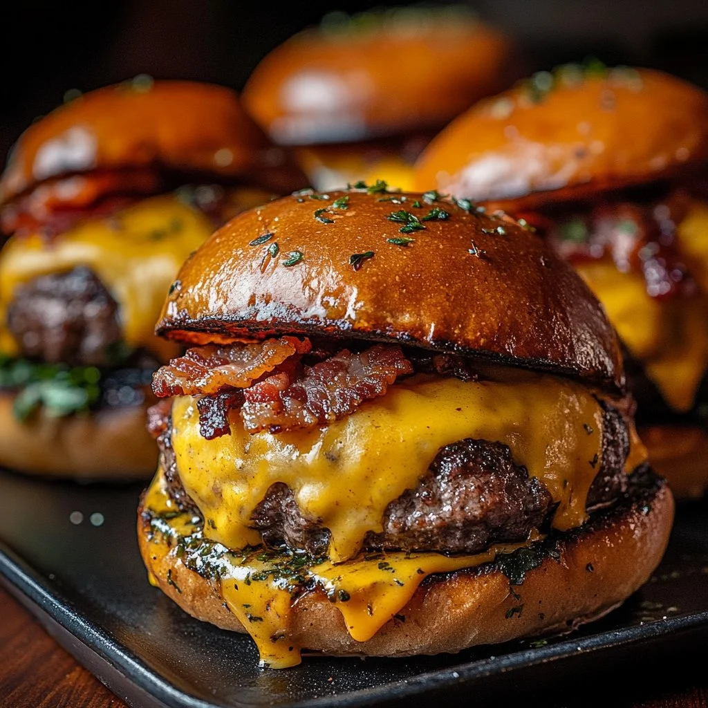 Delicious Crack Burgers served with fresh toppings and sauces