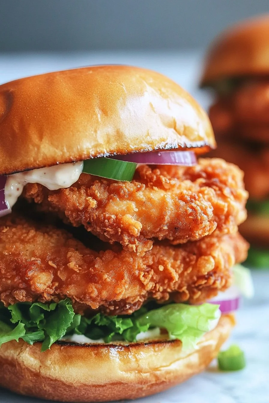 Crispy Fried Chicken Burgers
