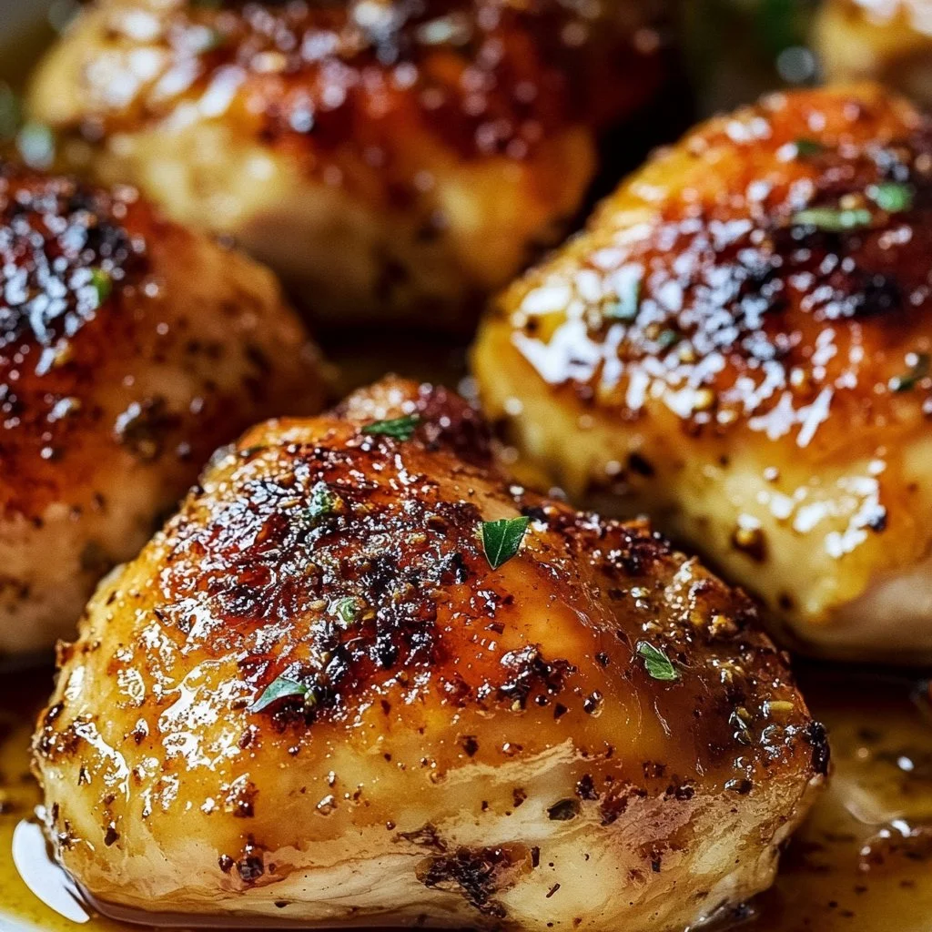 Easy Baked Honey Dijon Chicken cooked to perfection in the oven