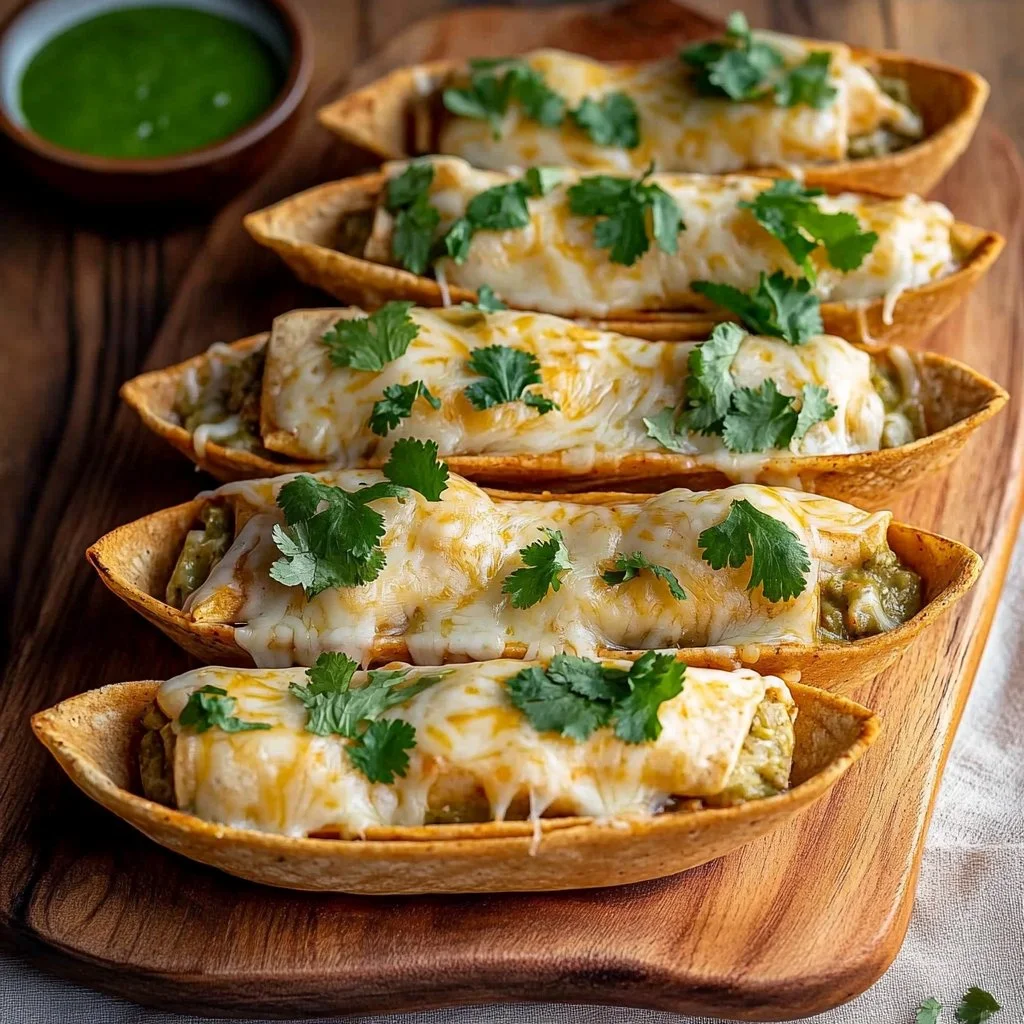 Green chile chicken enchilada mini bowls topped with cheese and cilantro