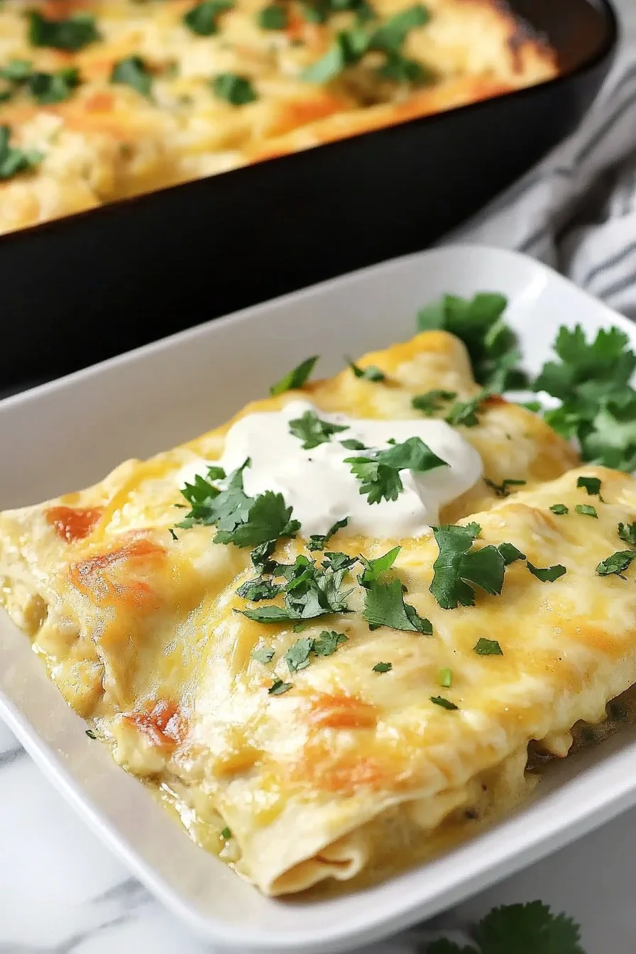 Green Chile Chicken Enchiladas
