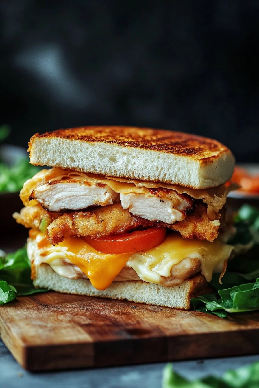 Grilled Chicken Cordon Bleu Sandwich