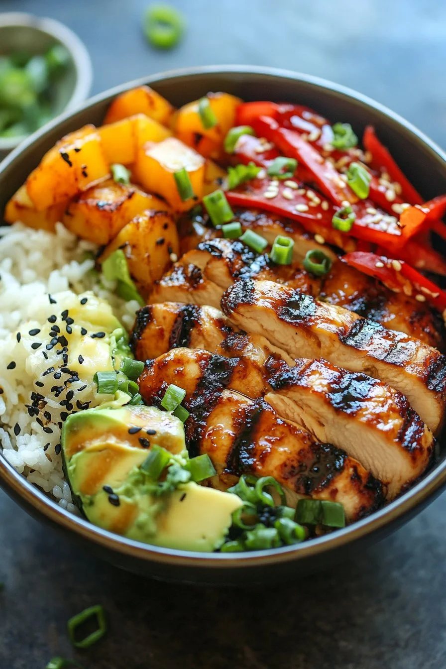 Grilled Hawaiian Chicken Teriyaki Bowls