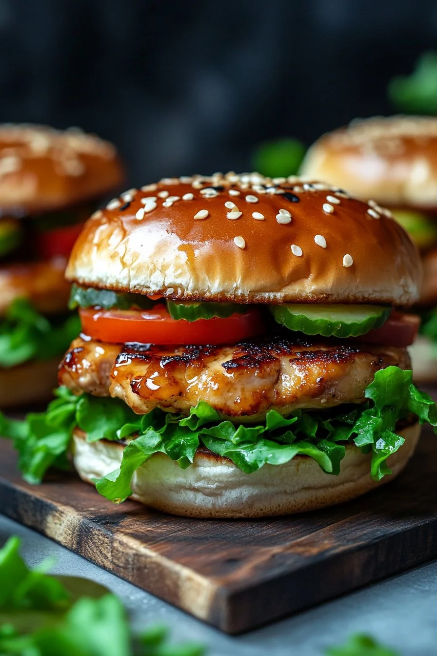 Hot Honey Chicken Burgers
