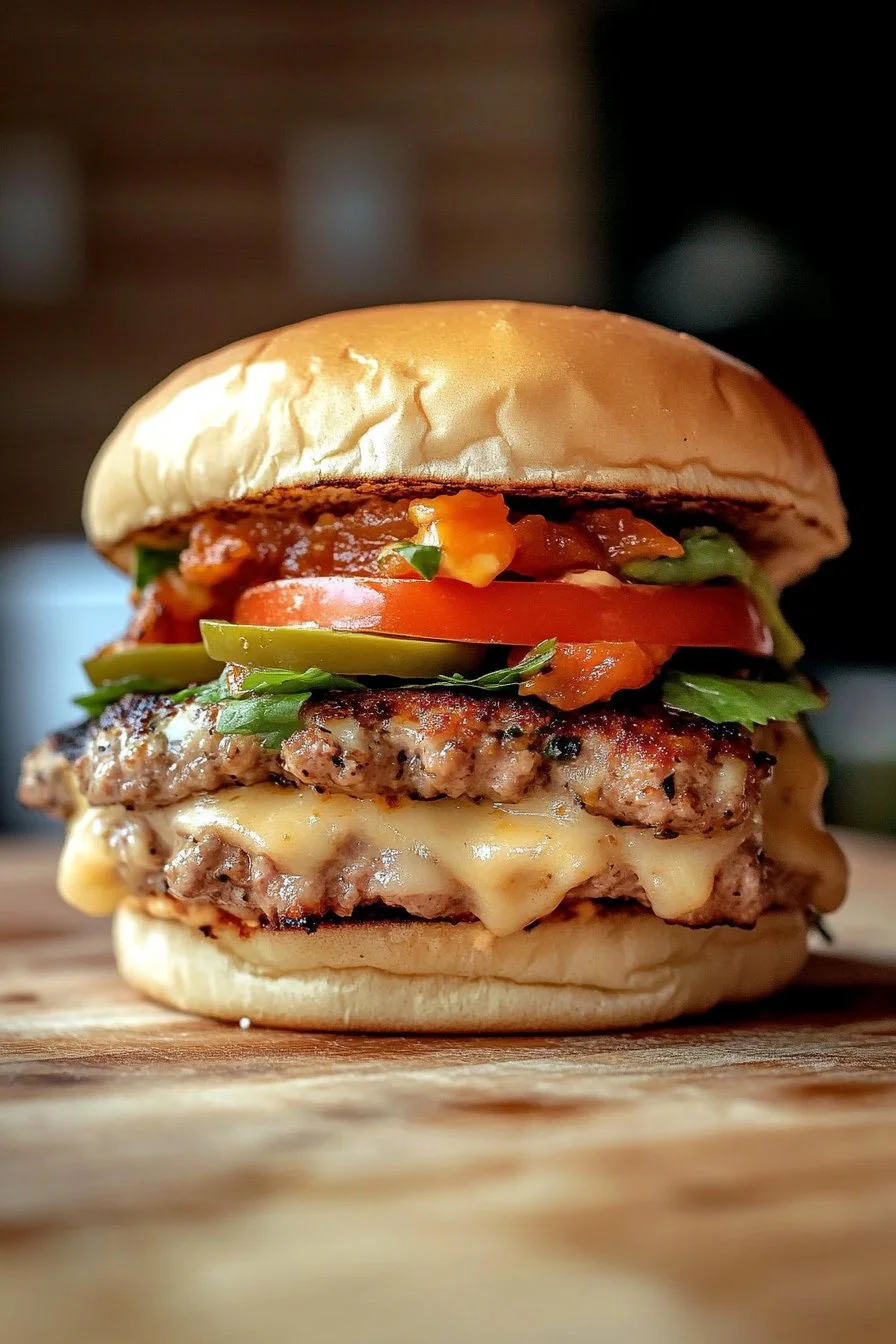 Jalapeño Popper Turkey Burgers
