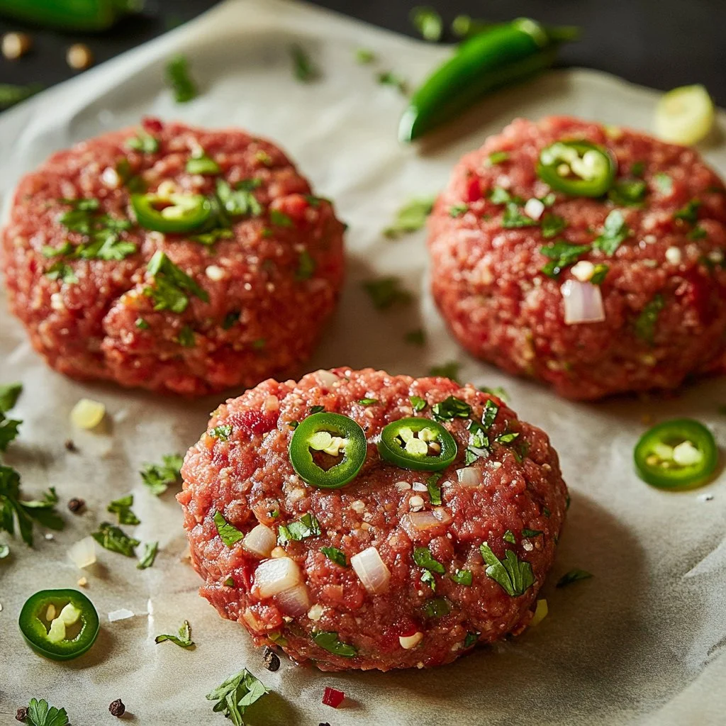 Delicious jalapeño turkey burger served on a plate with fresh toppings