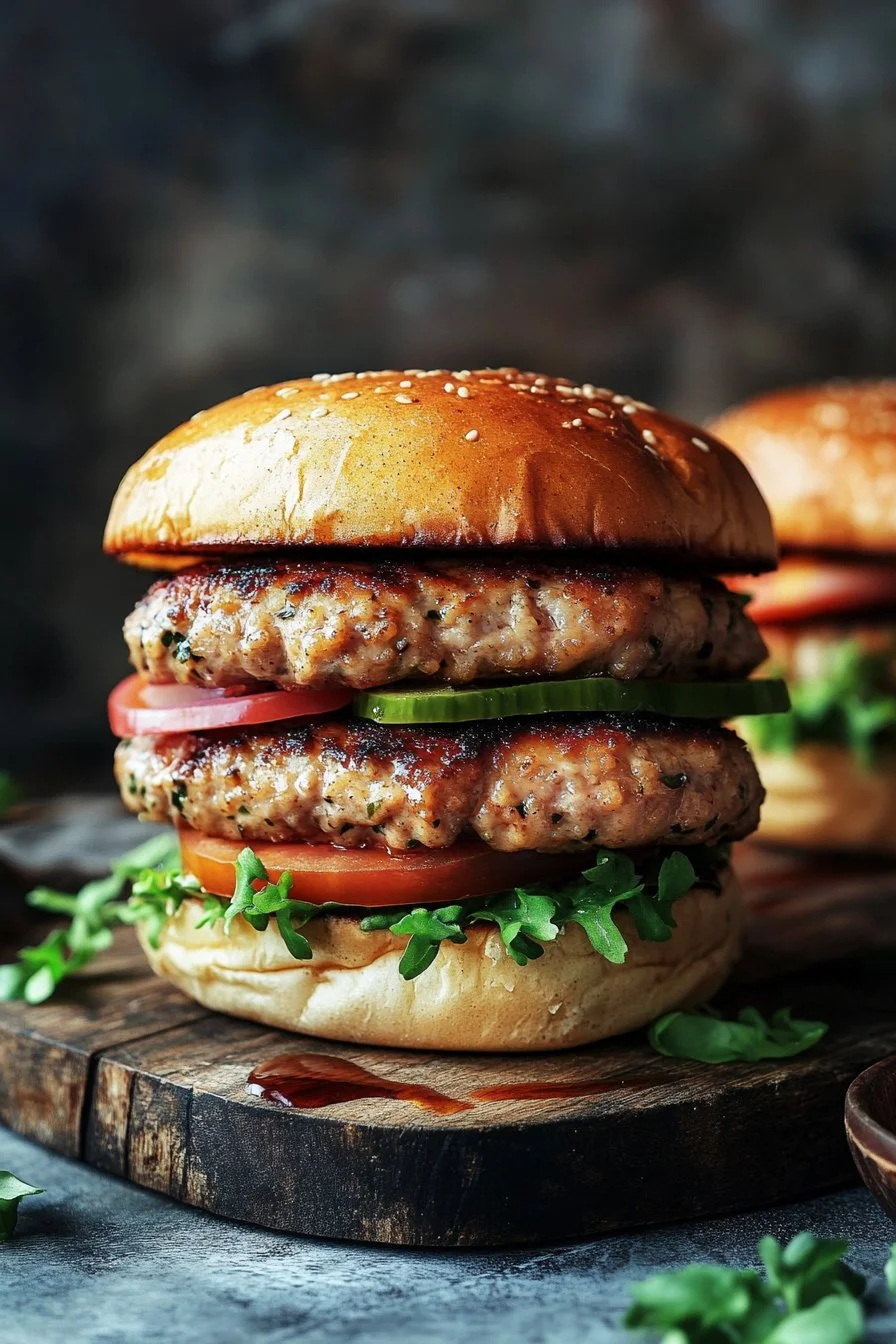 Juicy Ground Chicken Burgers