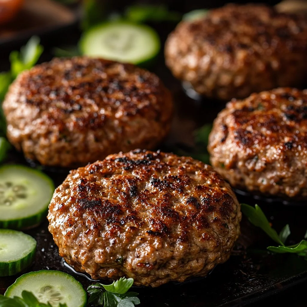 Juicy ground turkey burgers on a grill, showcasing a flavorful and healthy meal option.