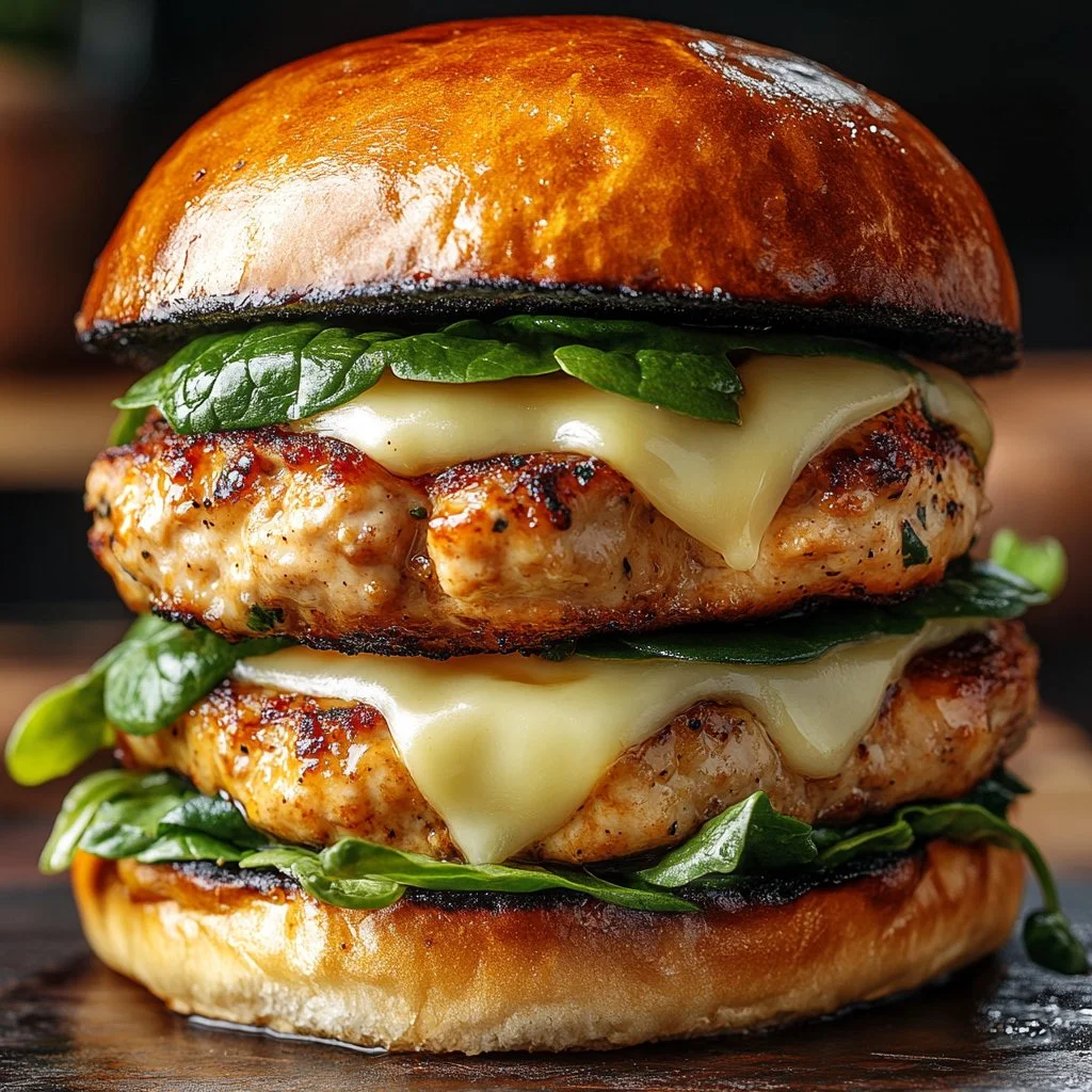 Delicious Mediterranean Chicken Burger topped with fresh ingredients