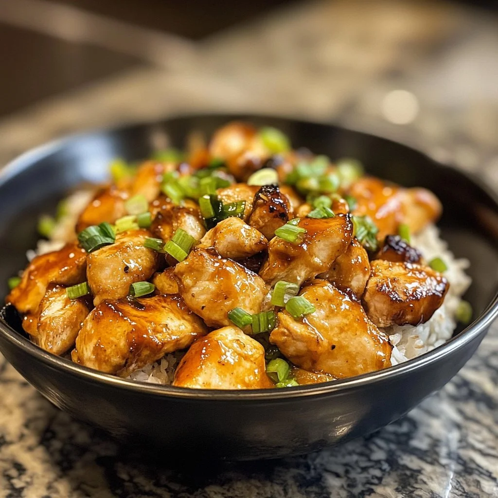 Delicious one-pan hibachi chicken served with vegetables and rice