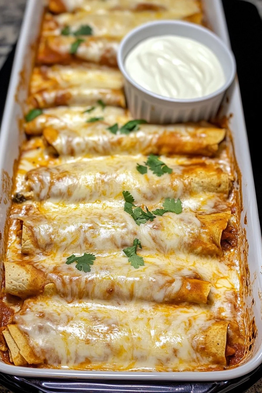 Oven Baked Chicken Enchiladas