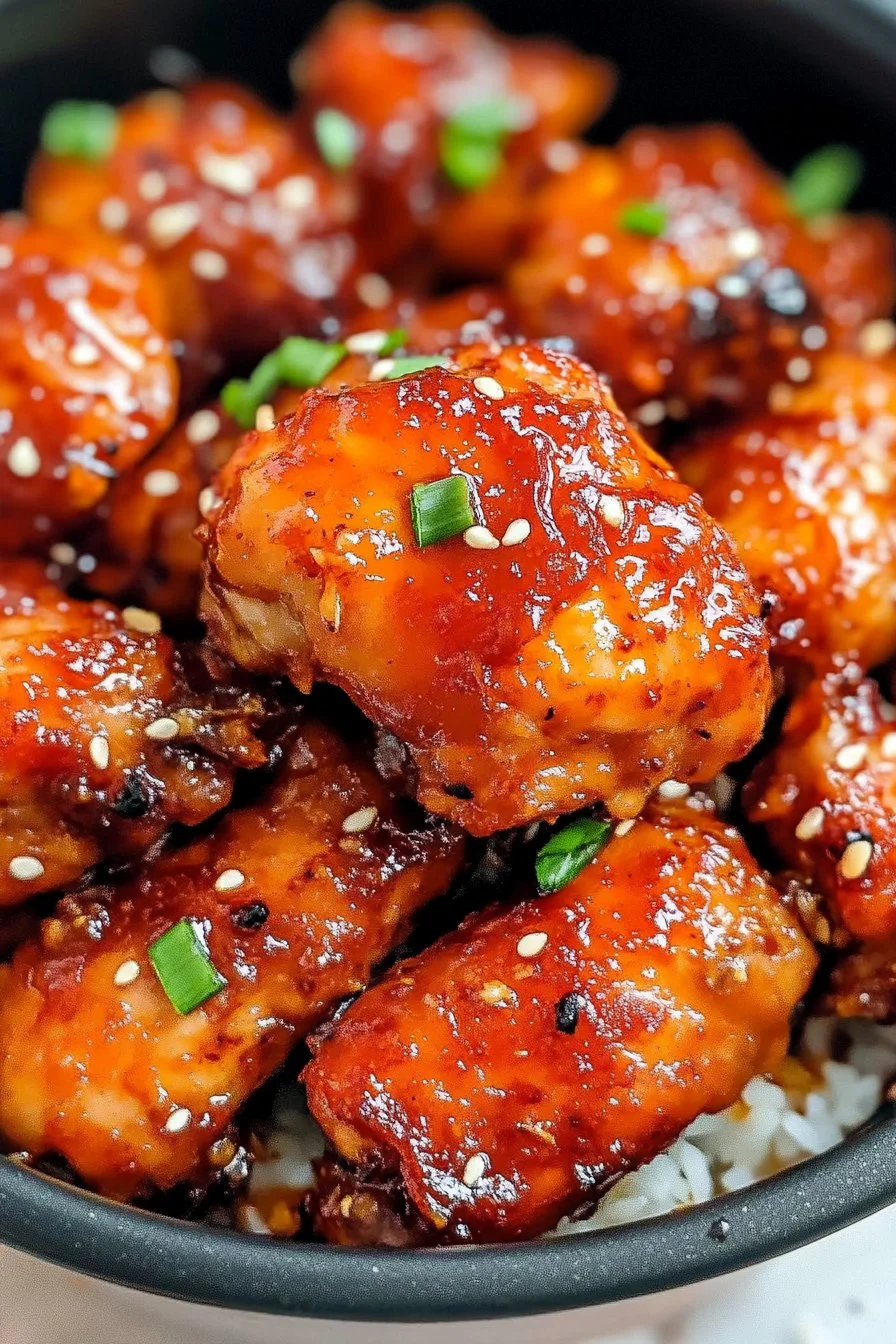 Sticky Sweet Chili Chicken Thighs in Air Fryer