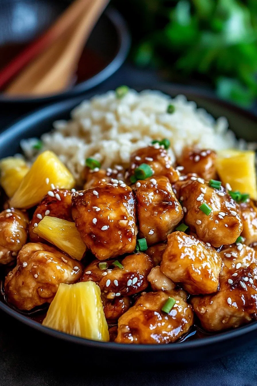 Sticky Teriyaki Chicken with Pineapple