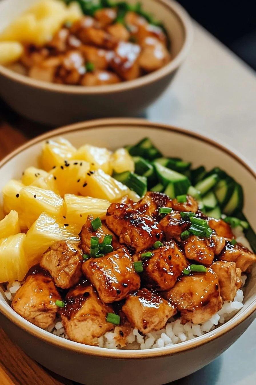 Teriyaki Chicken and Pineapple Bowls: A Flavorful Delight!