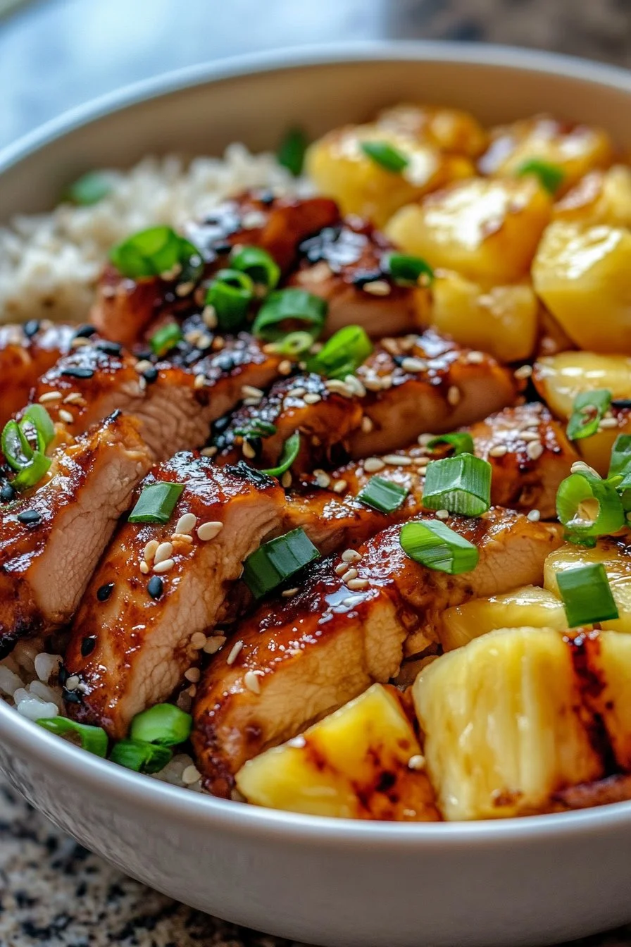 Teriyaki Chicken Pineapple Bowls – Easy Sweet & Savory Dinner