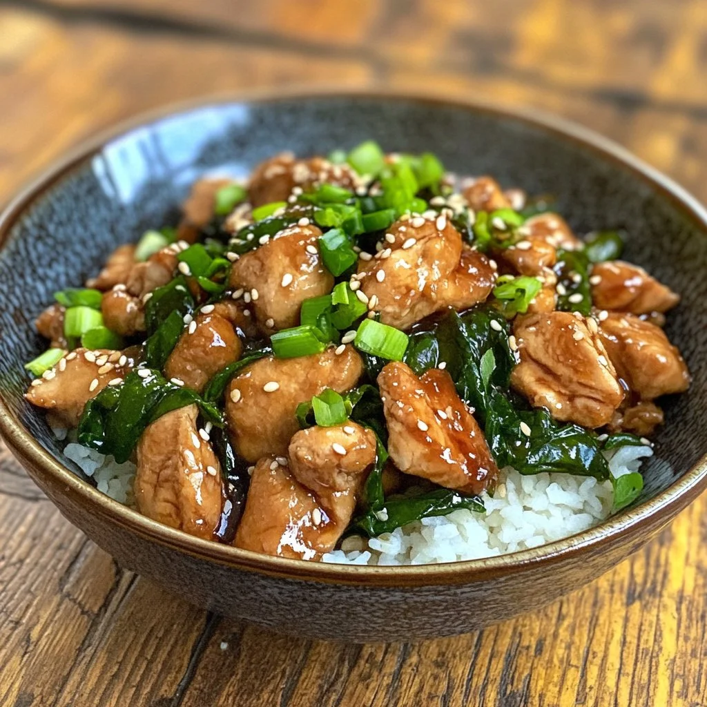 Delicious teriyaki chicken stir fry with colorful vegetables in a bowl.
