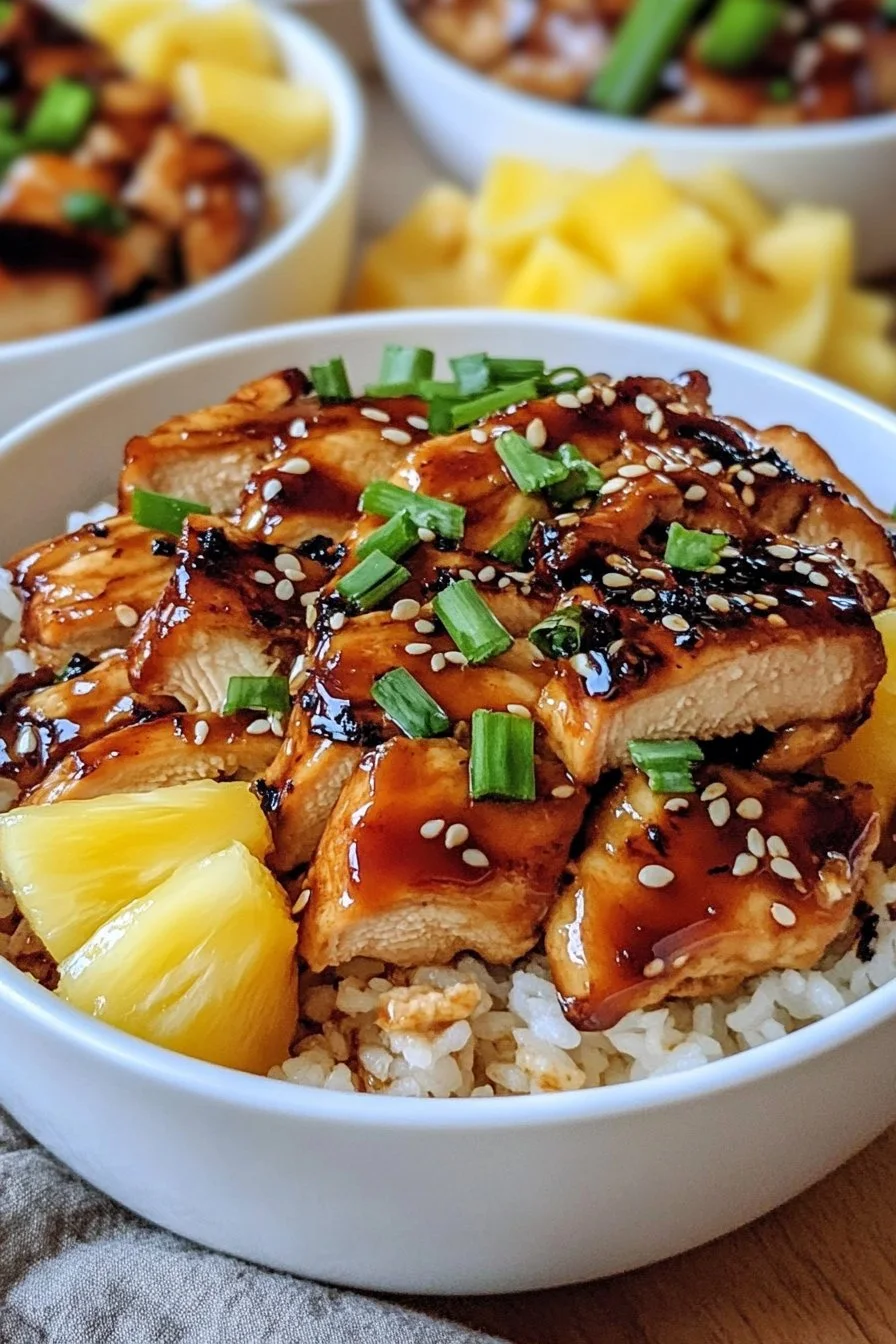 Teriyaki Pineapple Chicken Bowls: A Flavorful Delight!