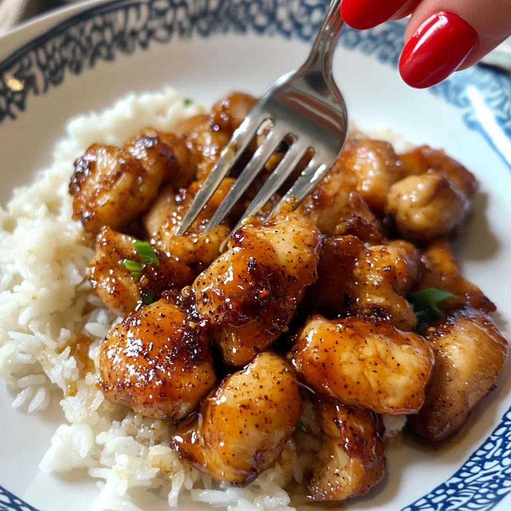 Delicious plate of homemade Chicken Teriyaki with rice and vegetables