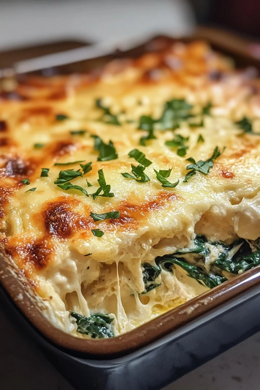 Chicken and Spinach Casserole with Cream Cheese Recipe