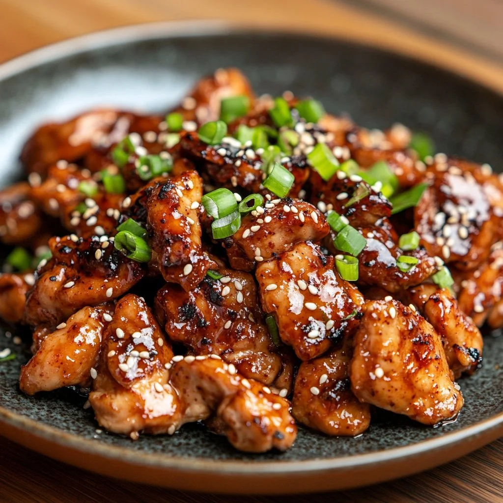 Delicious Chicken Bulgogi marinated and cooked in a traditional Korean style