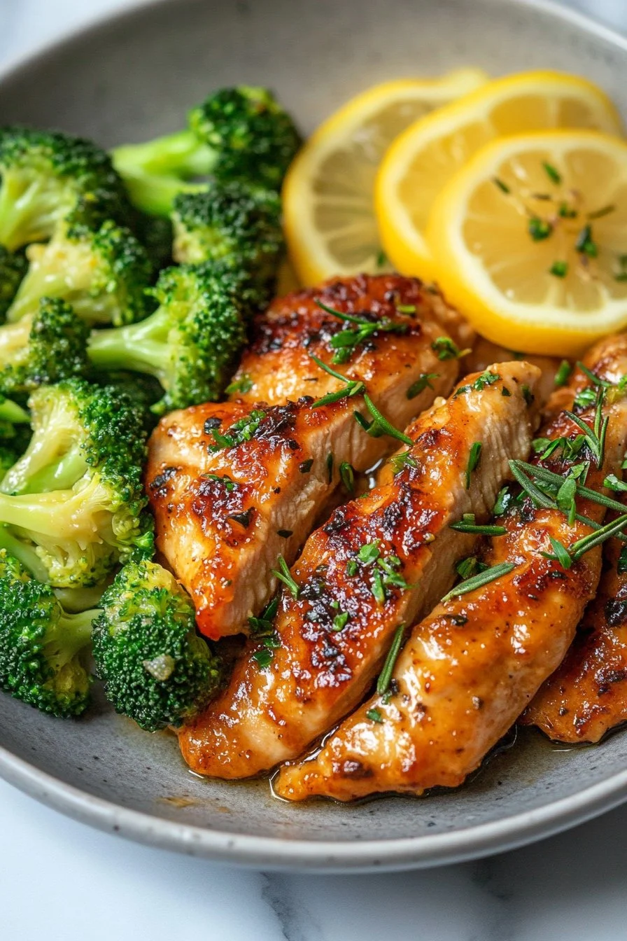 Cowboy Butter Lemon Bowtie Chicken with Broccoli Recipe