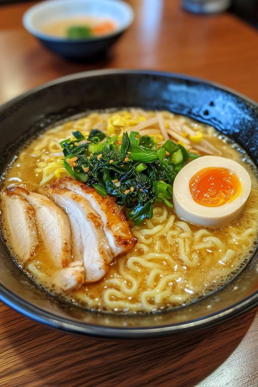 Creamy Garlic Chicken Ramen