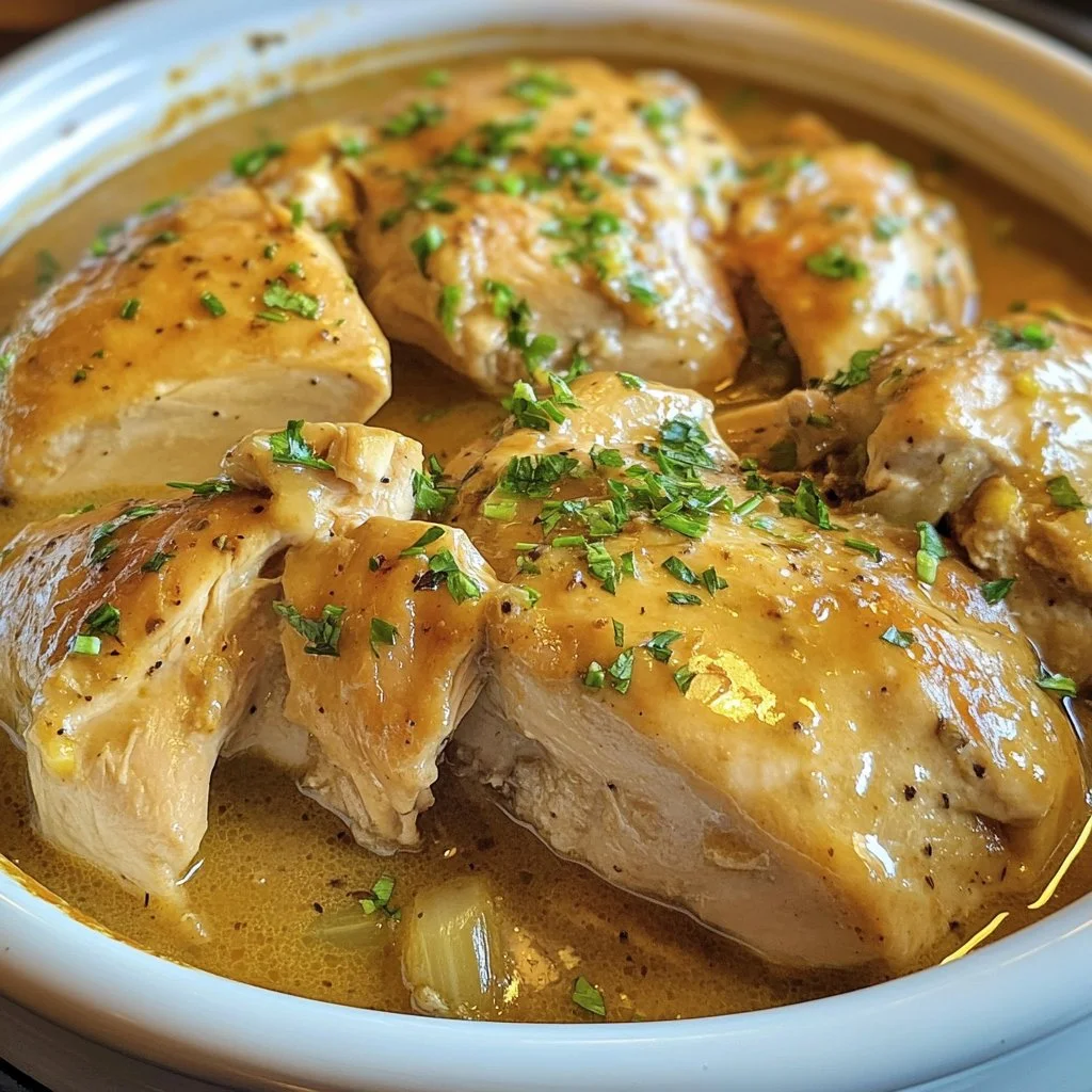 Delicious Easy Crock Pot Crack Chicken recipe in a slow cooker