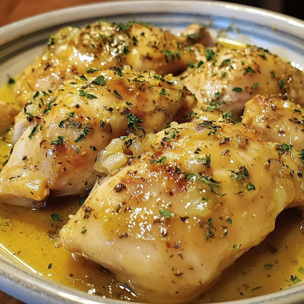 Delicious Garlic Butter Chicken recipe cooked in a crockpot