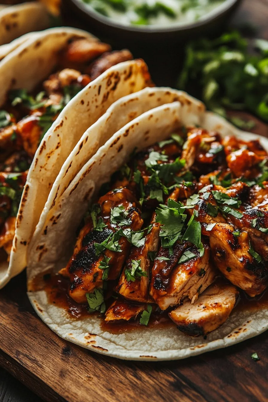 Garlic Butter Honey BBQ Chicken Tacos: Sweet, Savory & Irresistible!