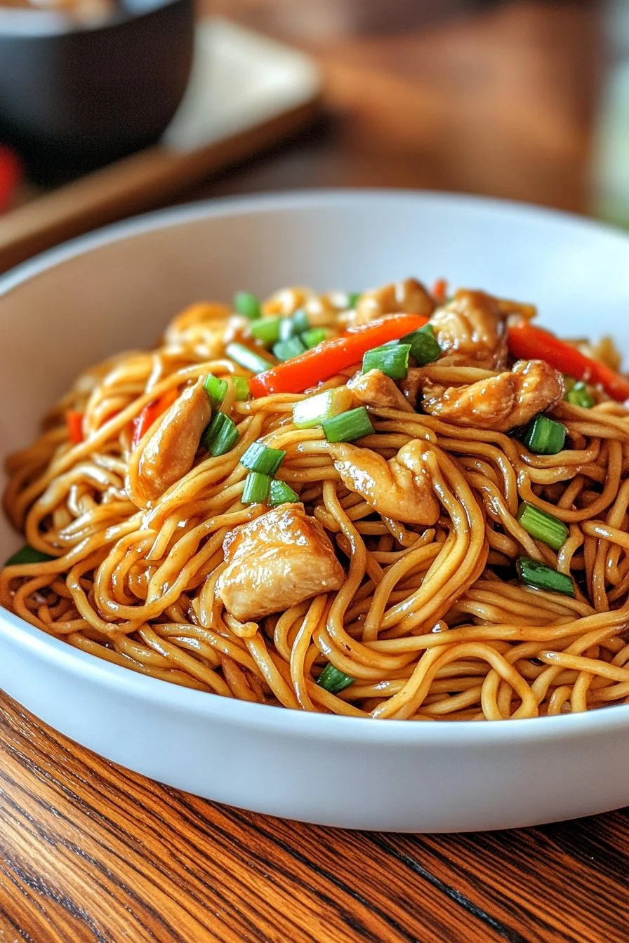 Garlic Chicken Lo Mein